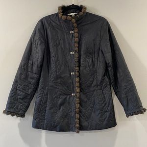 CAbi Black Pattern Lightweight Jacket Size M